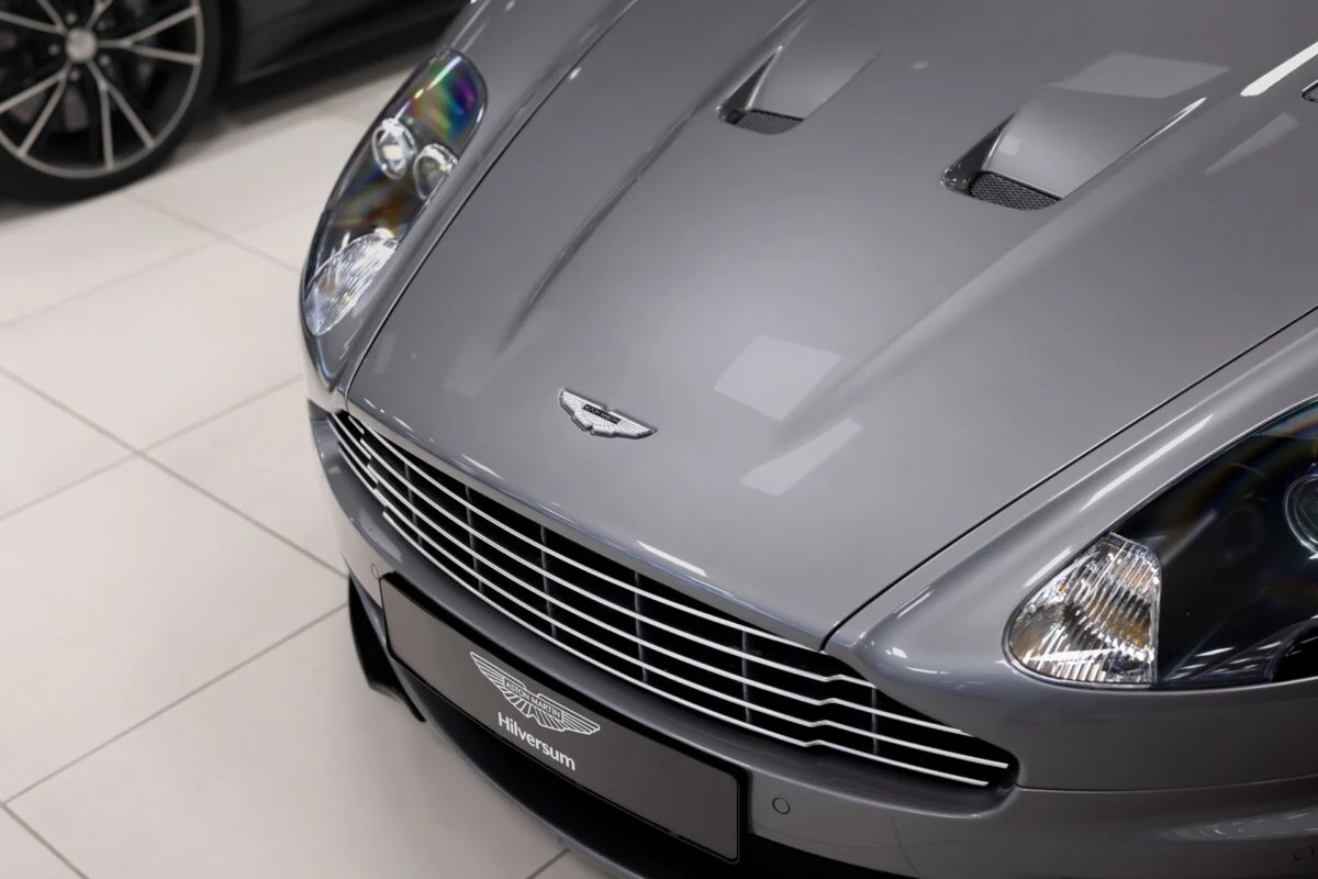Aston Martin photographed in the Aston Martin Hilversum showroom.
