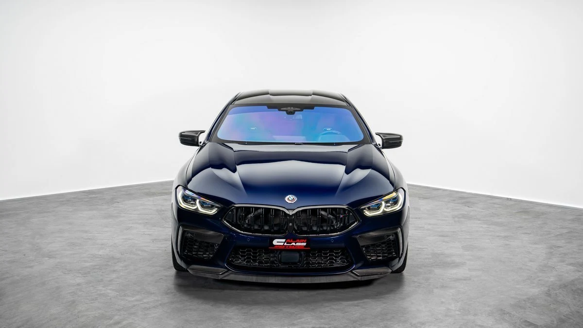 Seller photograph: BMW M8 Competition Gran Coupe Tanzanite Blue II metallic