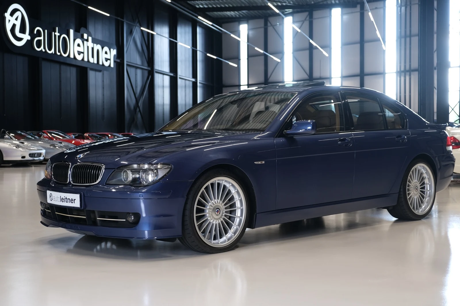 Blue Alpina B7, full front three-quarter view