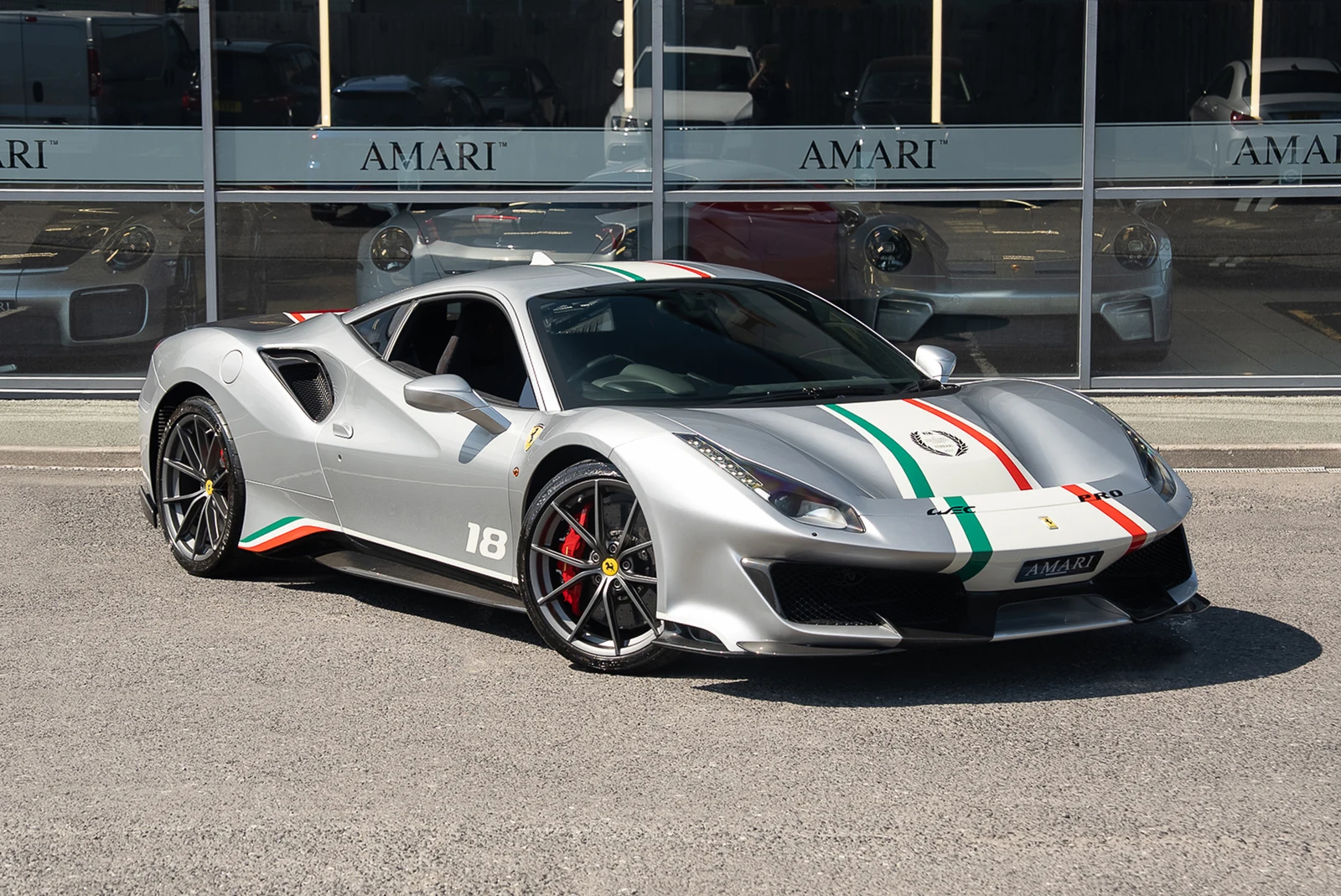 Seller photograph: Ferrari 488 Pista Piloti Argento Nurburgring