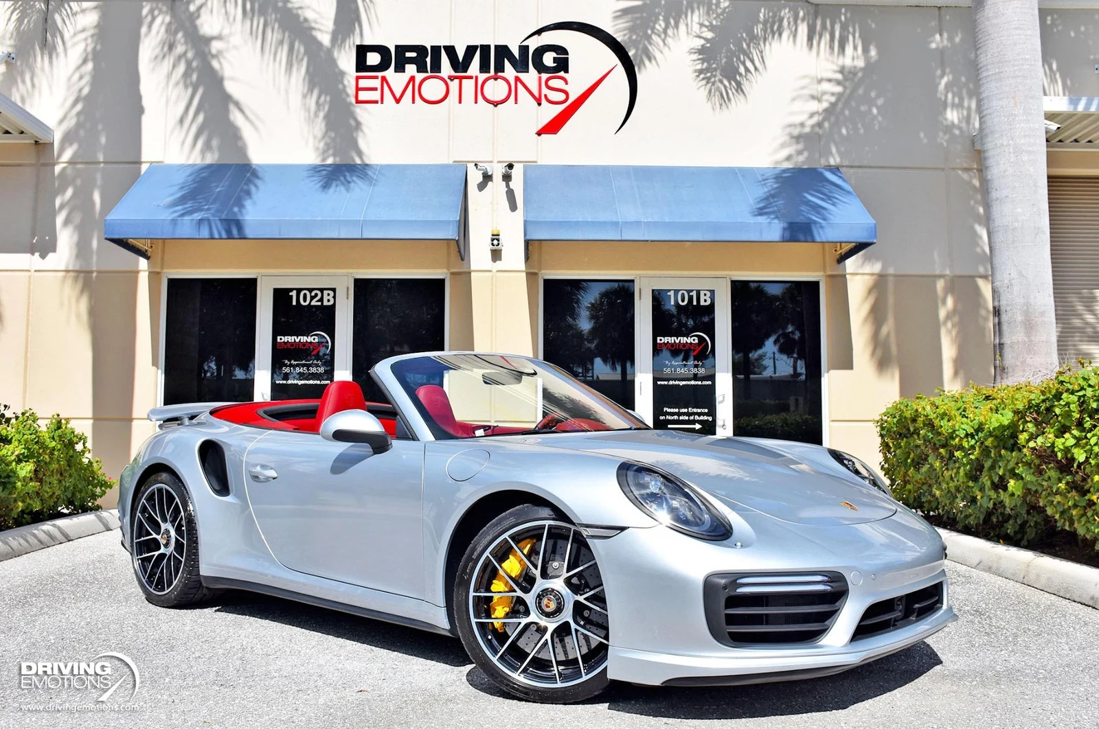 Porsche 911 (991.2) Turbo S Cabriolet · Rhodium Silver Metallic · Driving Emotions