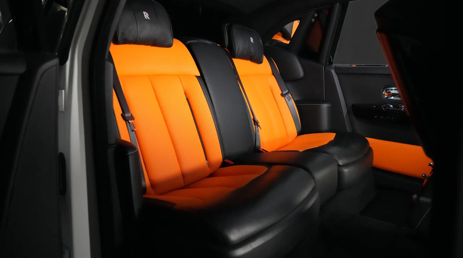 2021 Rolls-Royce Phantom SPOFEC / NOVITEC interior, seats, Mandarin & Black