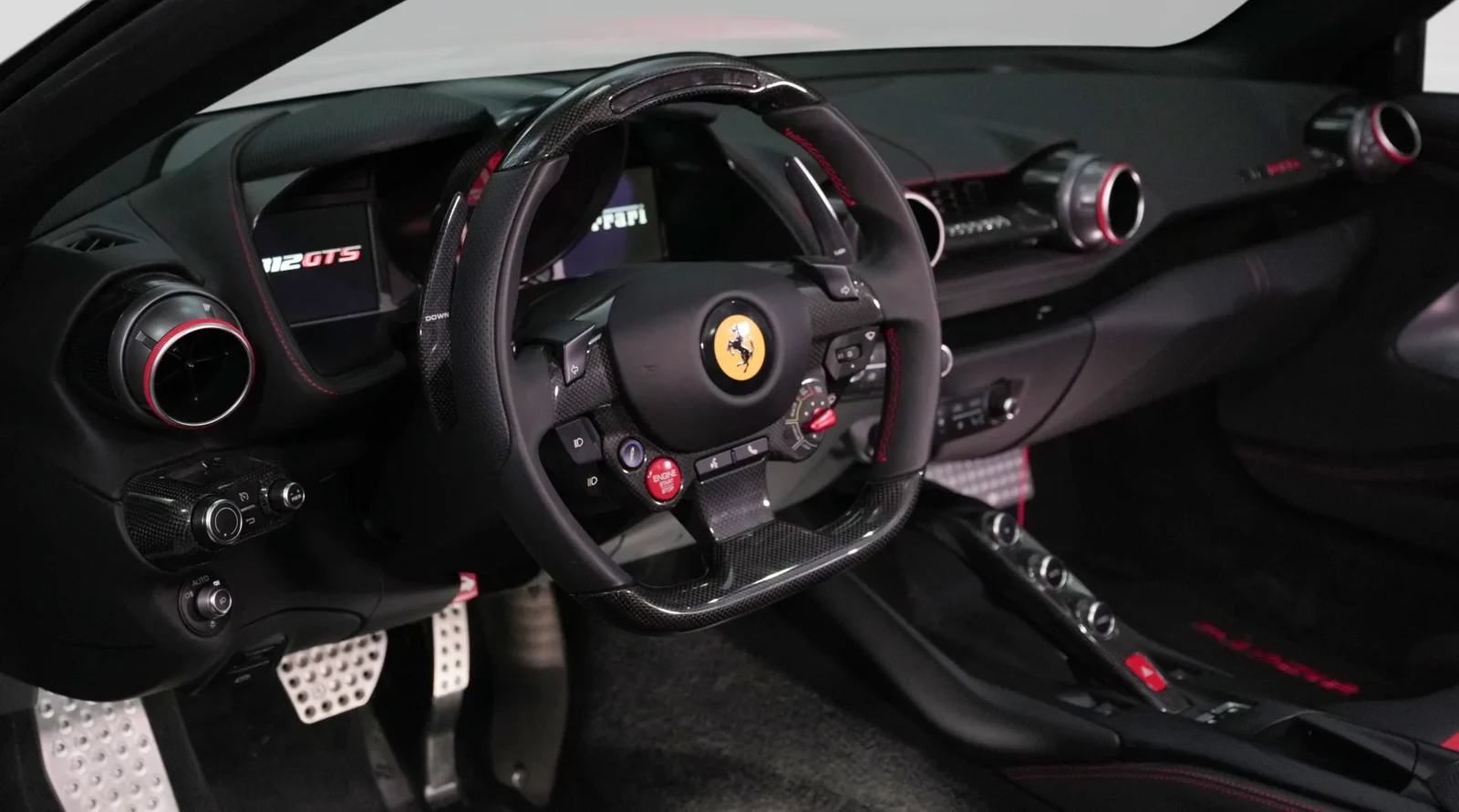 2023 Ferrari 812 GTS 8XX by Onyx Concept interior, dashboard, Black & Rosso red