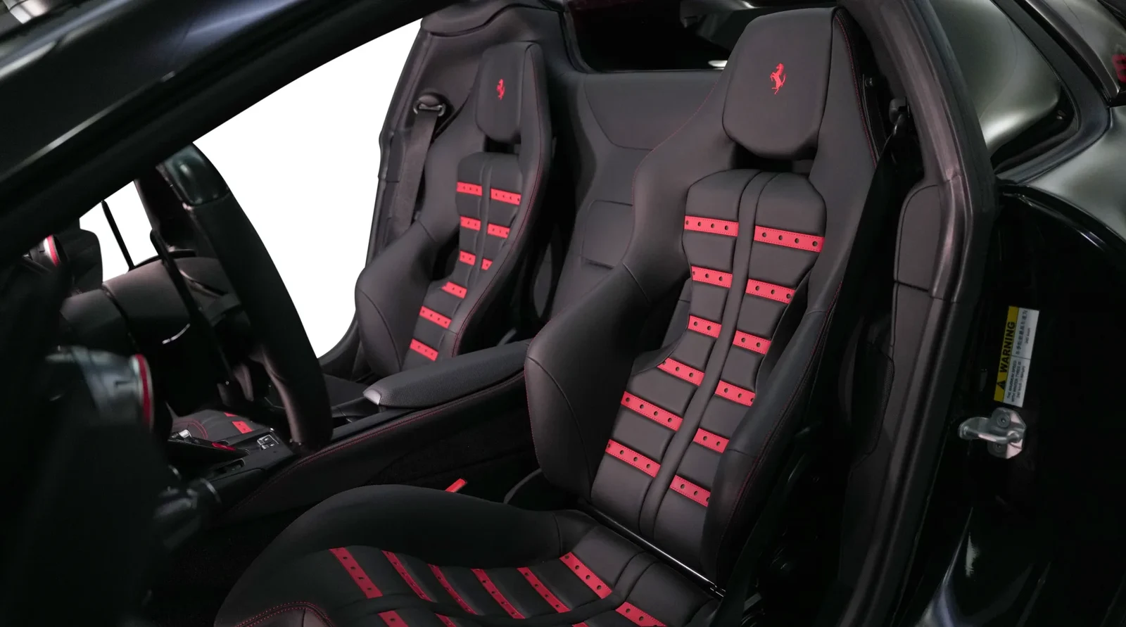 2023 Ferrari 812 GTS 8XX by Onyx Concept interior, seats, Black & Rosso red