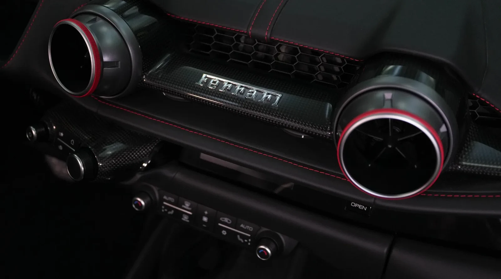 2023 Ferrari 812 GTS 8XX by Onyx Concept interior, Black & Rosso red