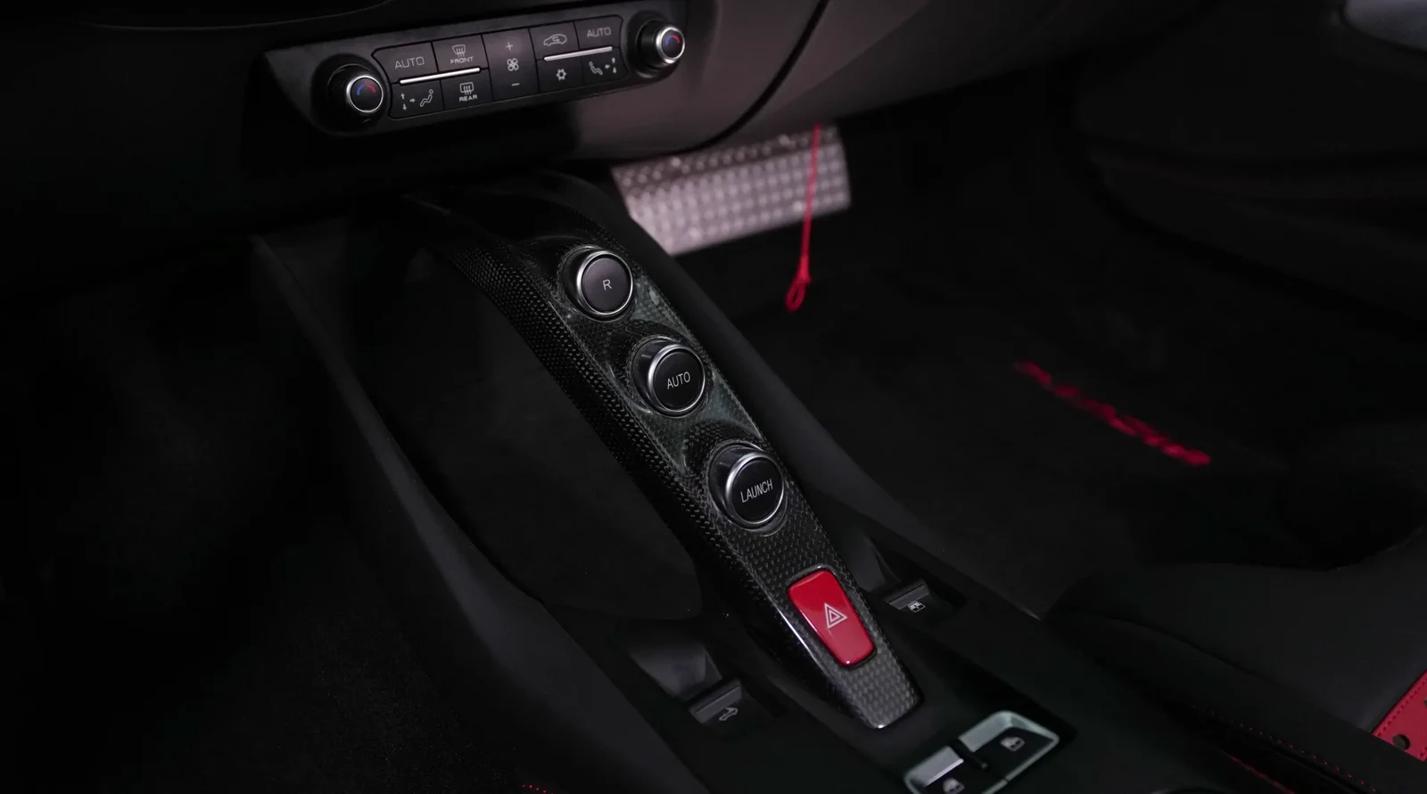 2023 Ferrari 812 GTS 8XX by Onyx Concept interior, center console, Black & Rosso red