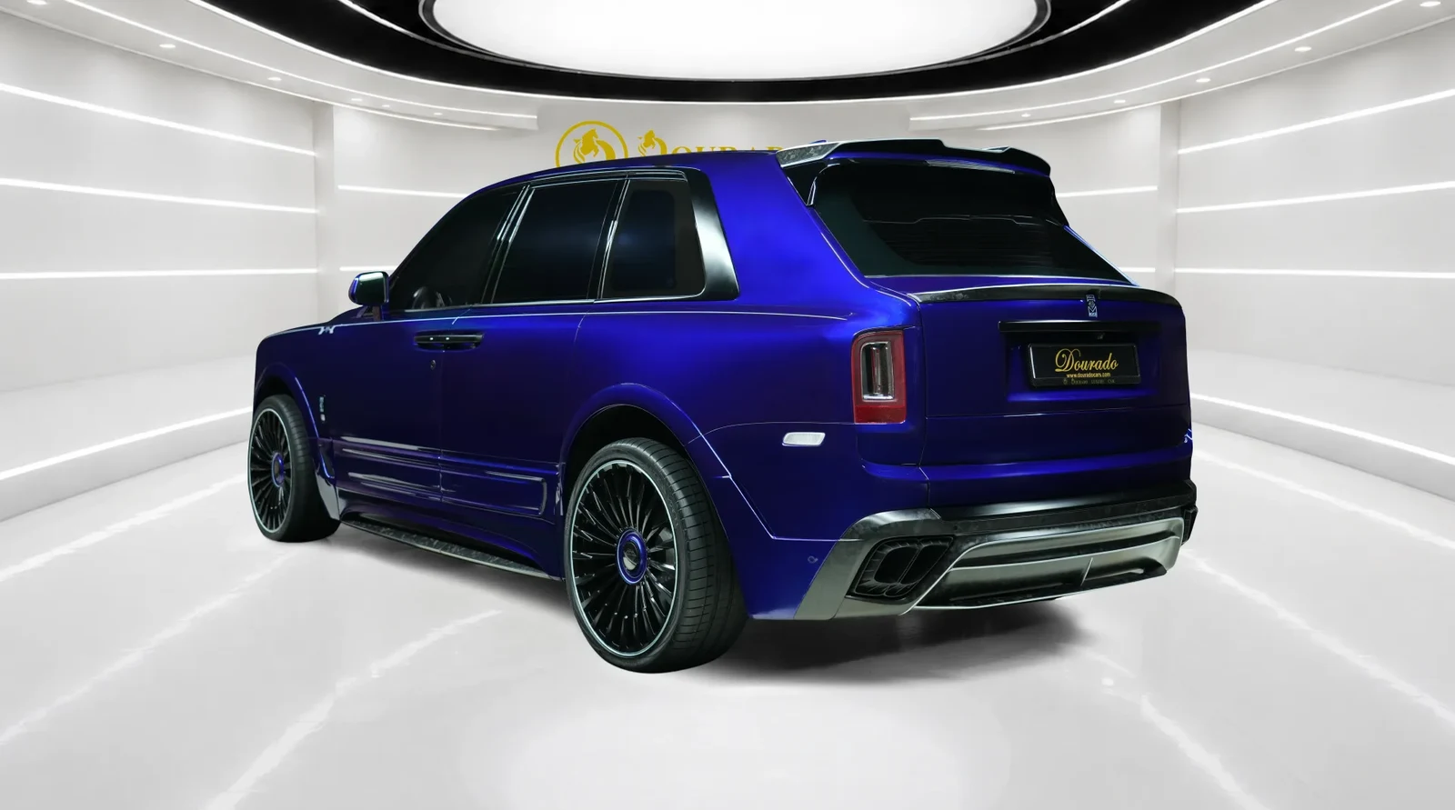 2019 Rolls-Royce Cullinan by Onyx Concept, rear three-quarter view, Deep Salamanca Blue