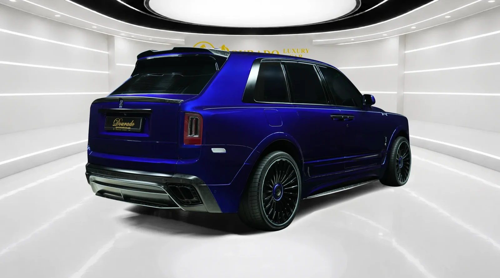 2019 Rolls-Royce Cullinan by Onyx Concept, rear three-quarter view, Deep Salamanca Blue