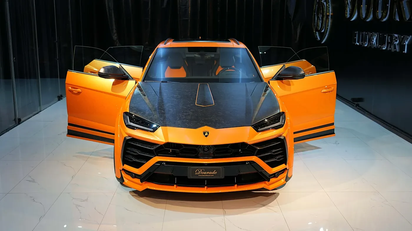 2023 Lamborghini Urus Novitec ESTESO for sale, exterior, Orange Arancio Borealis