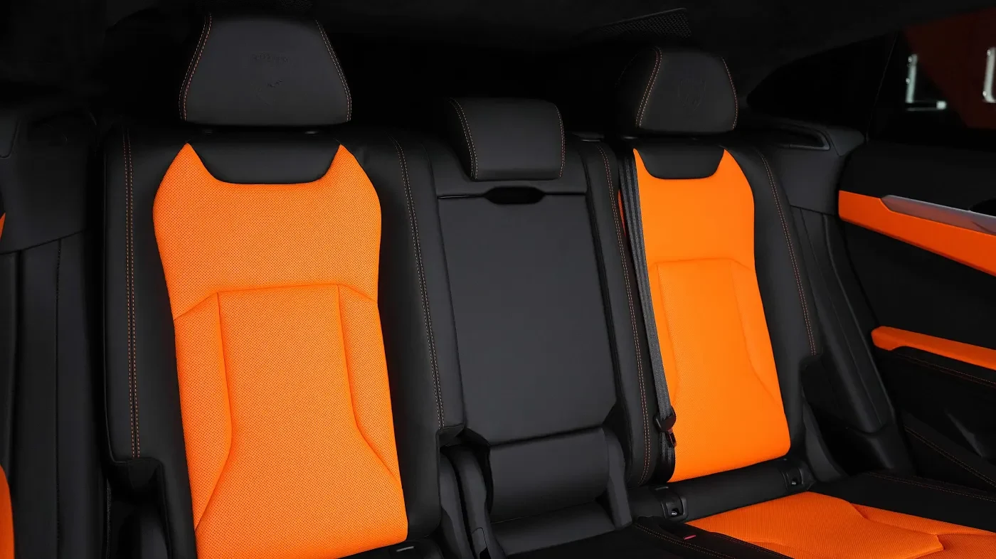 2023 Lamborghini Urus Novitec ESTESO interior, seats, Nera (Black) & Anracio Dryope (Orange)
