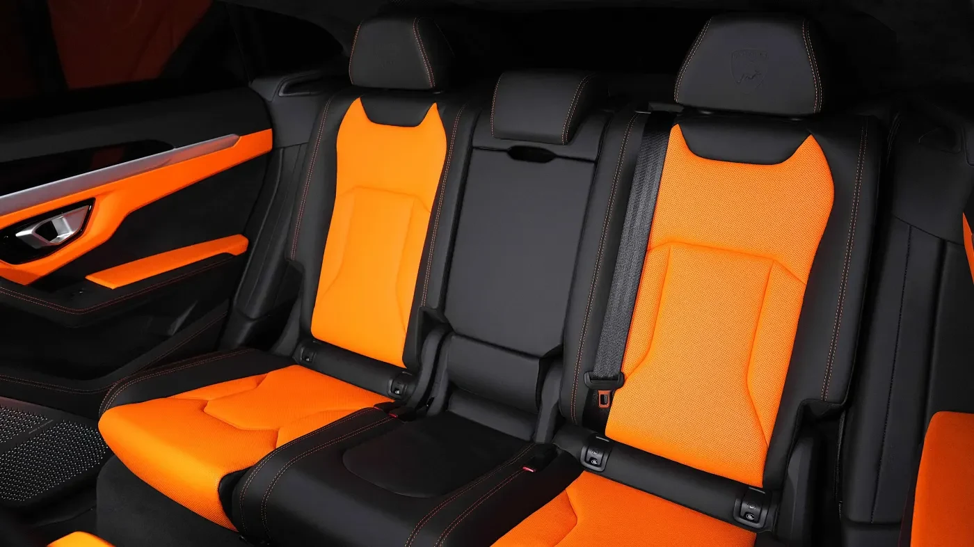 2023 Lamborghini Urus Novitec ESTESO interior, seats, Nera (Black) & Anracio Dryope (Orange)