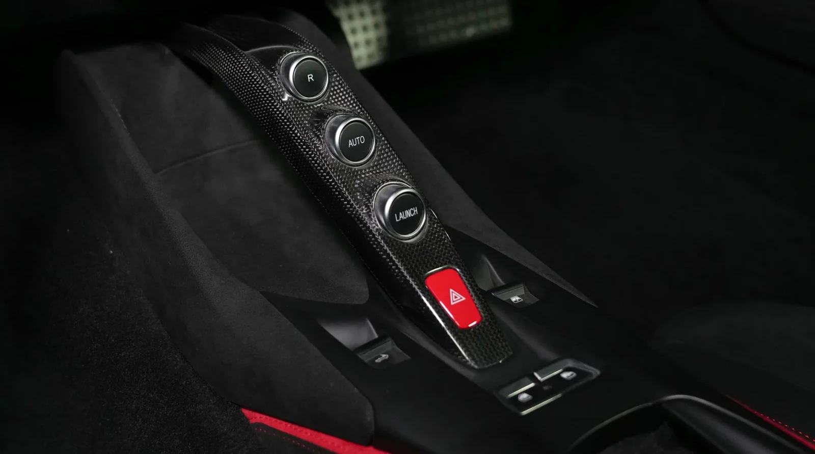 2022 Ferrari 812 GTS interior, center console, Black