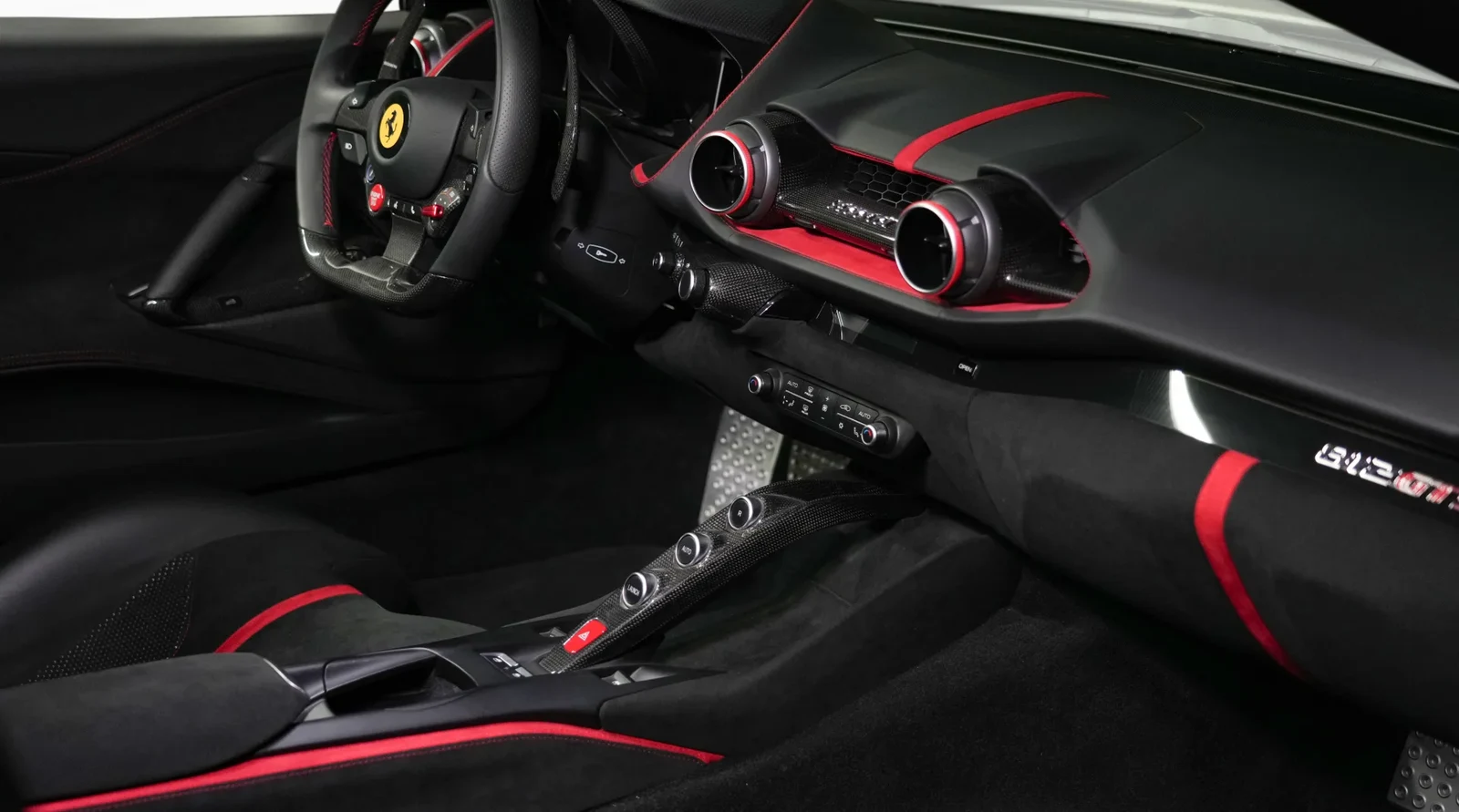 2022 Ferrari 812 GTS interior, Black