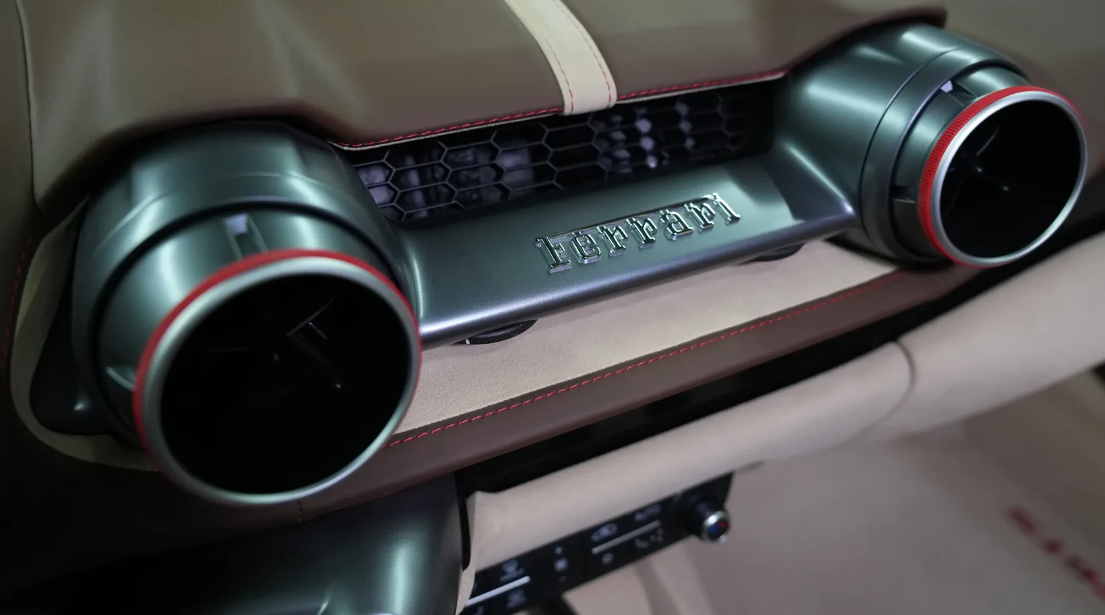 2022 Ferrari 812 GTS interior, Beige and Brown