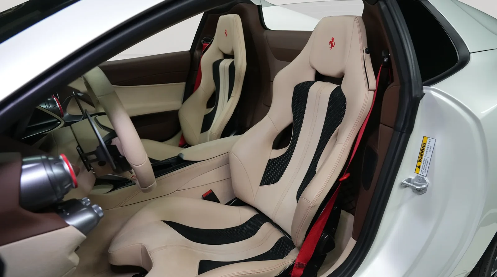 2022 Ferrari 812 GTS interior, seats, Beige and Brown