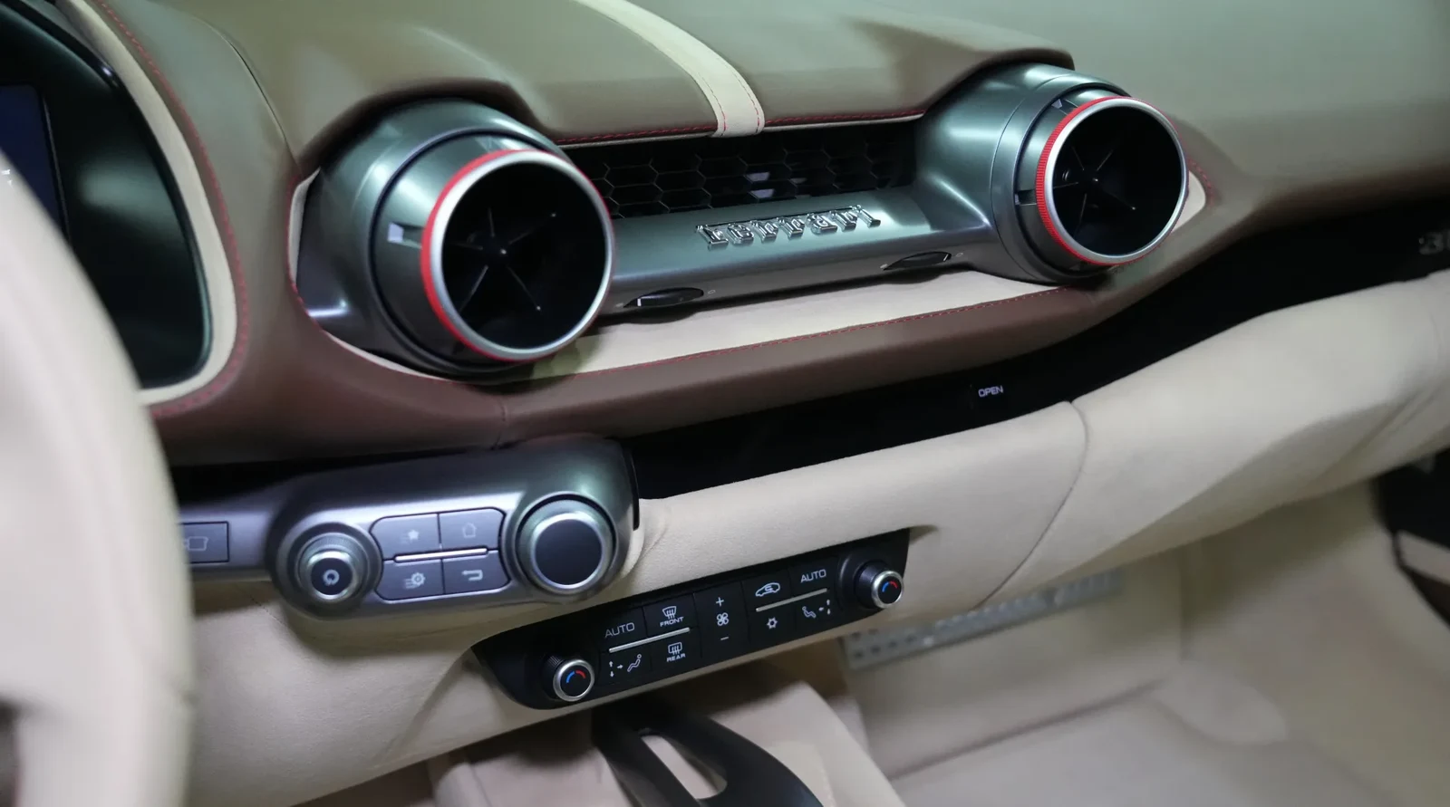 2022 Ferrari 812 GTS interior, Beige and Brown