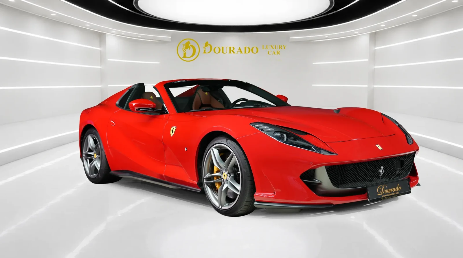 2022 Ferrari 812 GTS, Red (Rosso Red), complete car from a front three-quarter angle