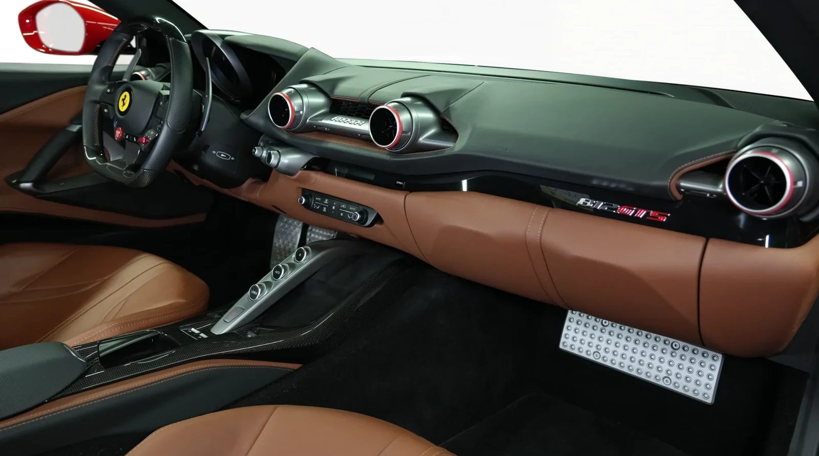 2022 Ferrari 812 GTS interior, Brown and Black