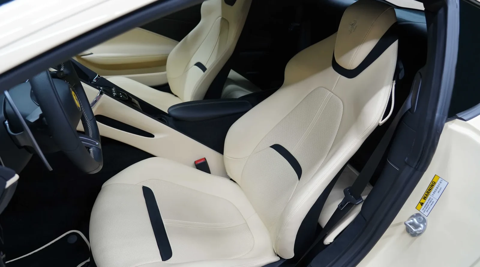 2022 Ferrari Roma interior, seats, Crema