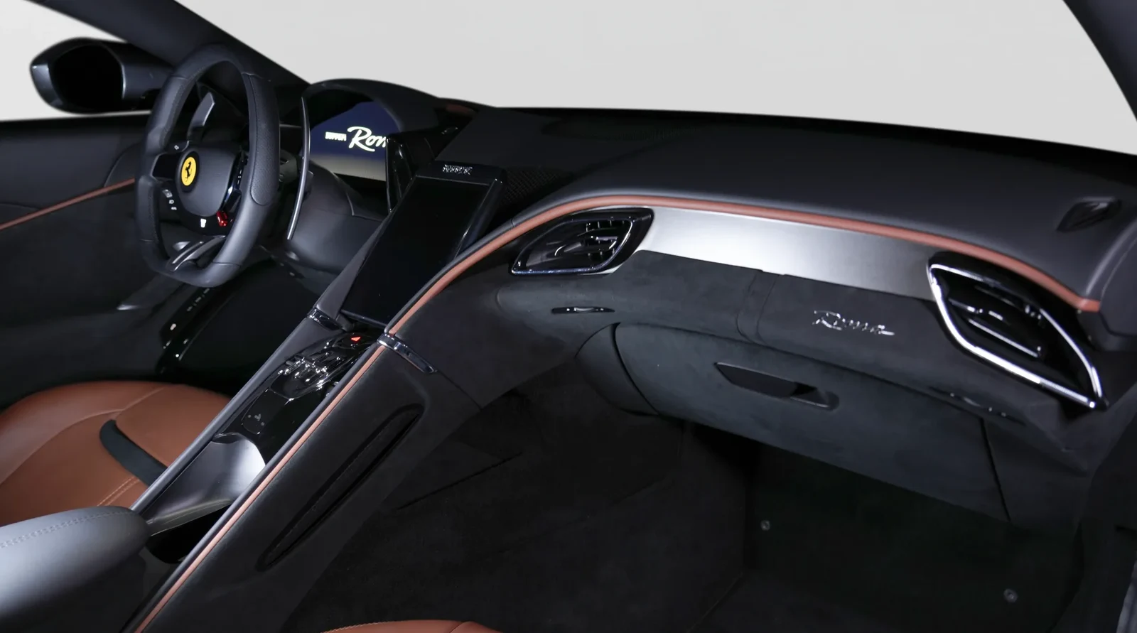 2023 Ferrari Roma interior, Terra Bruciata