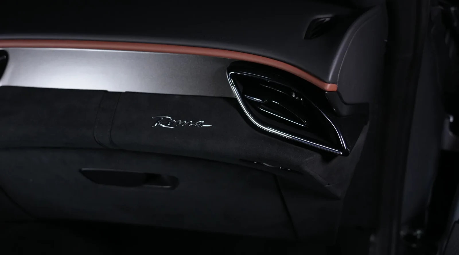 2023 Ferrari Roma interior, door panel, Terra Bruciata