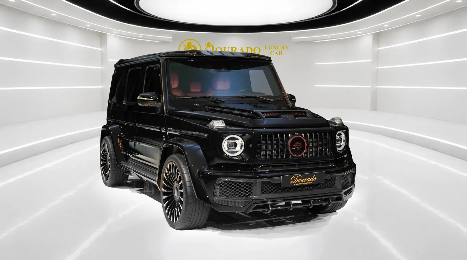2021 Mercedes-AMG G 63 with Onyx G7X Kit, Black, complete car from a front three-quarter angle