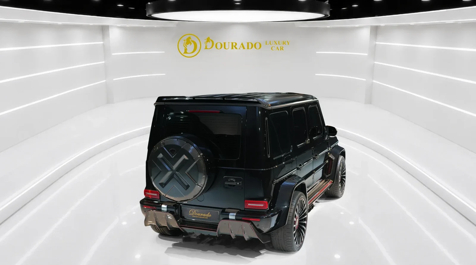 2021 Mercedes-AMG G 63 with Onyx G7X Kit, rear three-quarter view, Black
