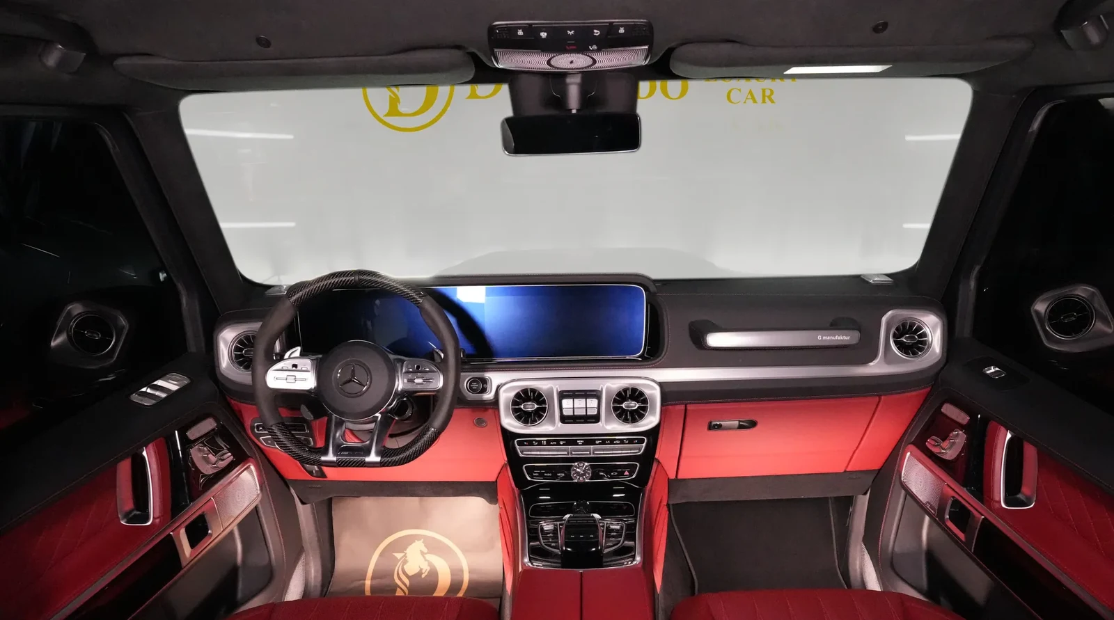 2021 Mercedes-AMG G 63 with Onyx G7X Kit interior, dashboard, Red Bordeaux