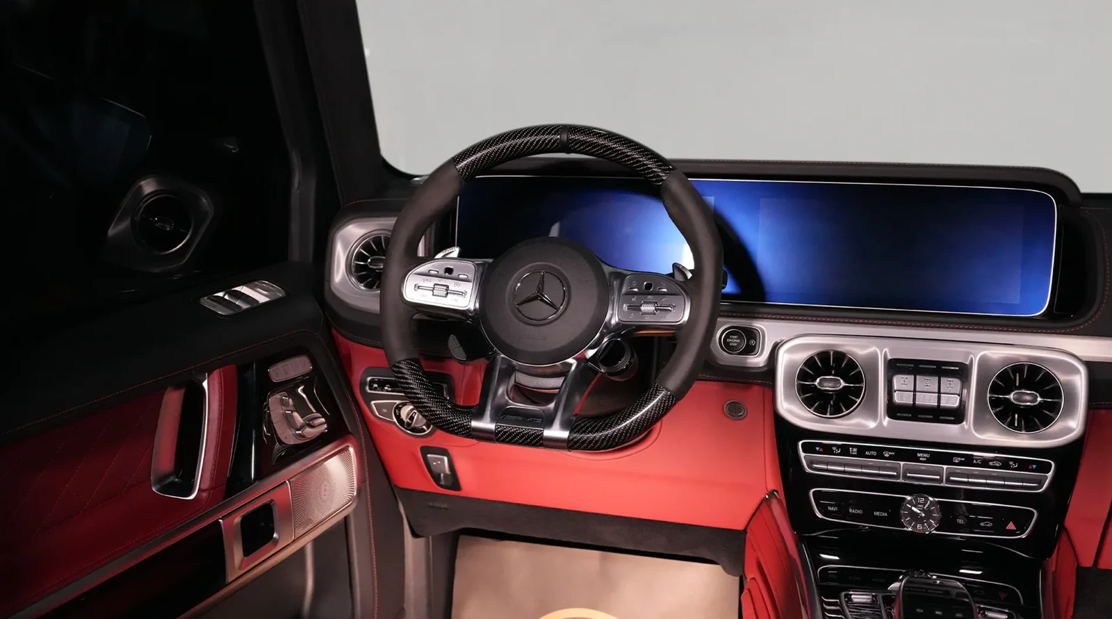 2021 Mercedes-AMG G 63 with Onyx G7X Kit interior, dashboard, Red Bordeaux