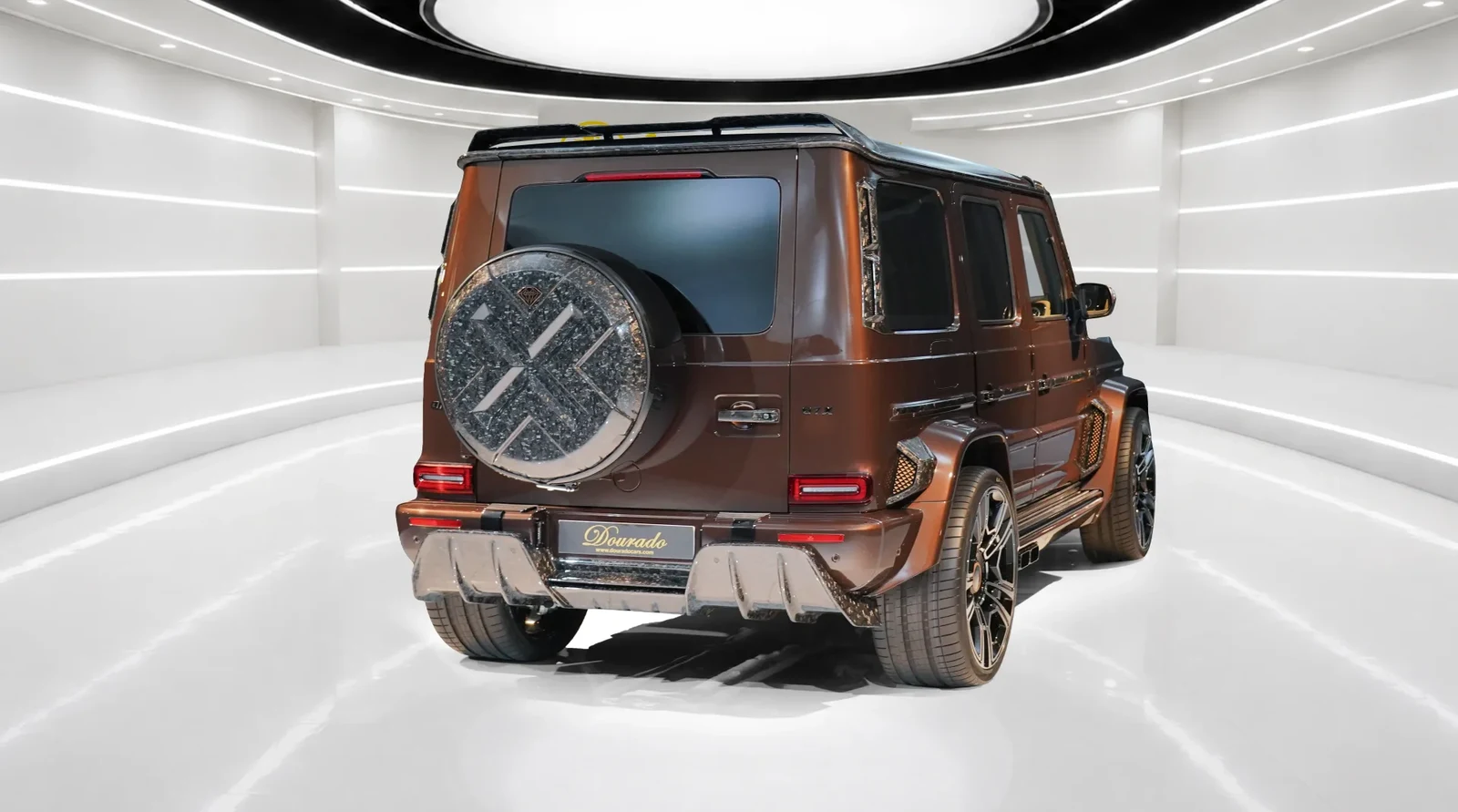2022 Mercedes-Benz G-Class G7X by Onyx Concept, rear three-quarter view, Mystic Brown Metallic