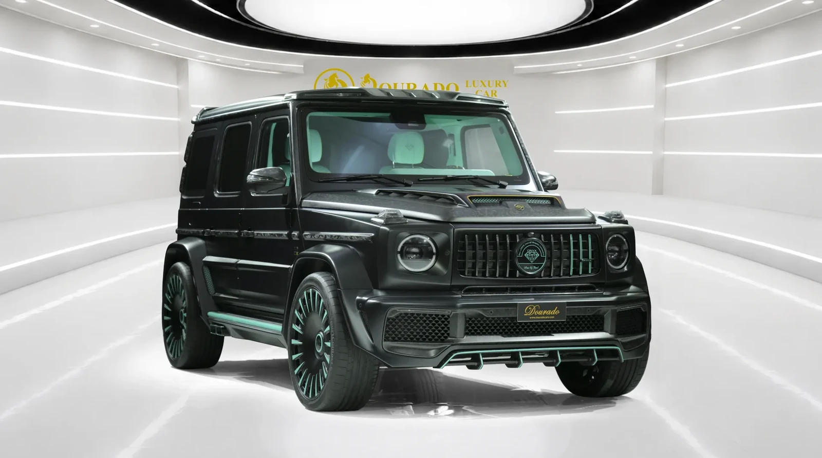 2023 Mercedes-Benz G-Class G7X Keeva by Onyx Concept, Magno Black, complete car from a front three-quarter angle