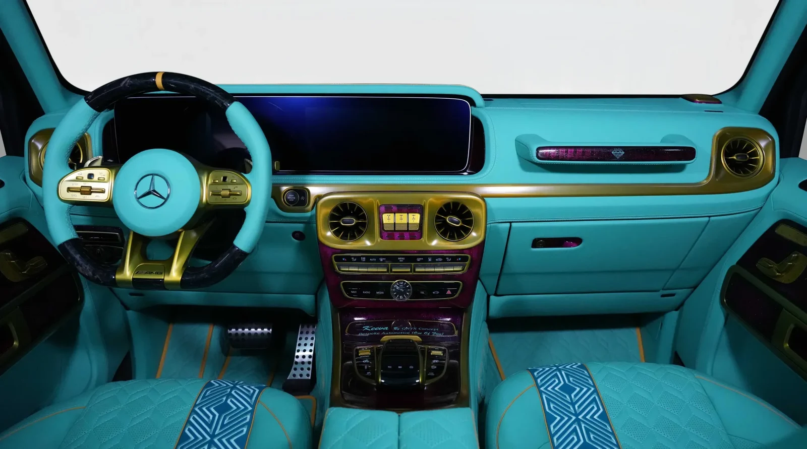2023 Mercedes-Benz G-Class G7X Keeva by Onyx Concept interior, Mint Green & Goldenrod Matte