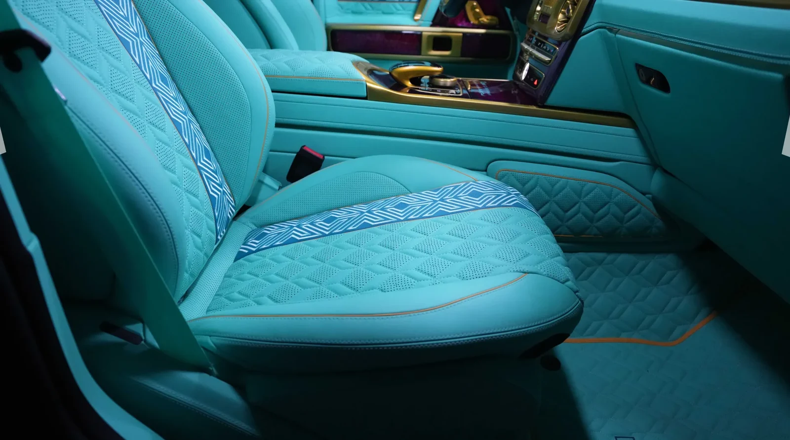 2023 Mercedes-Benz G-Class G7X Keeva by Onyx Concept interior, seats, Mint Green & Goldenrod Matte