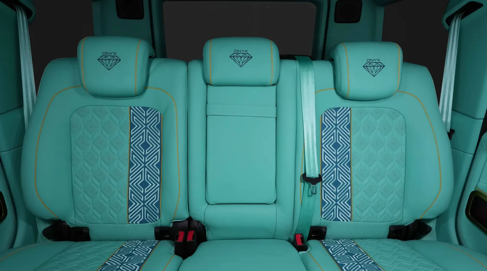 2023 Mercedes-Benz G-Class G7X Keeva by Onyx Concept interior, seats, Mint Green & Goldenrod Matte