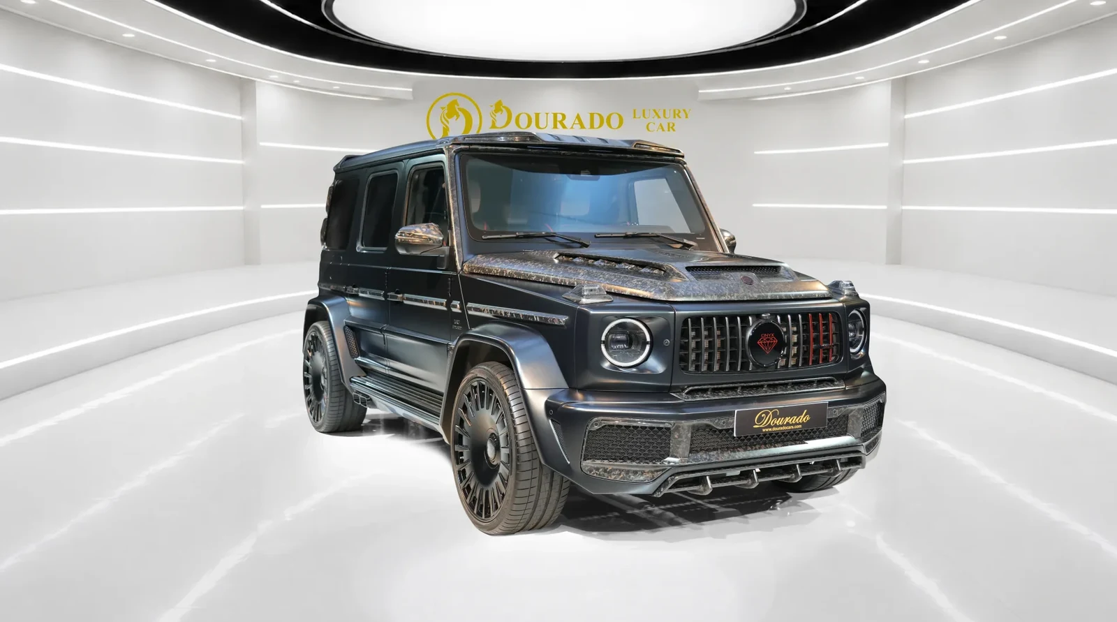 2024 Mercedes-Benz G-Class G7X by Onyx Concept, Magno Black, complete car from a front three-quarter angle