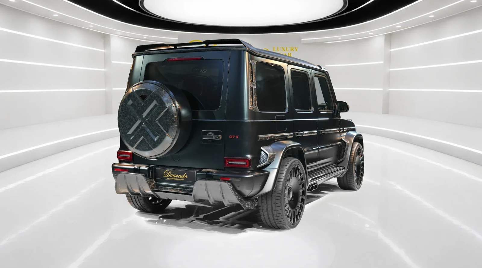 2024 Mercedes-Benz G-Class G7X by Onyx Concept, rear three-quarter view, Magno Black
