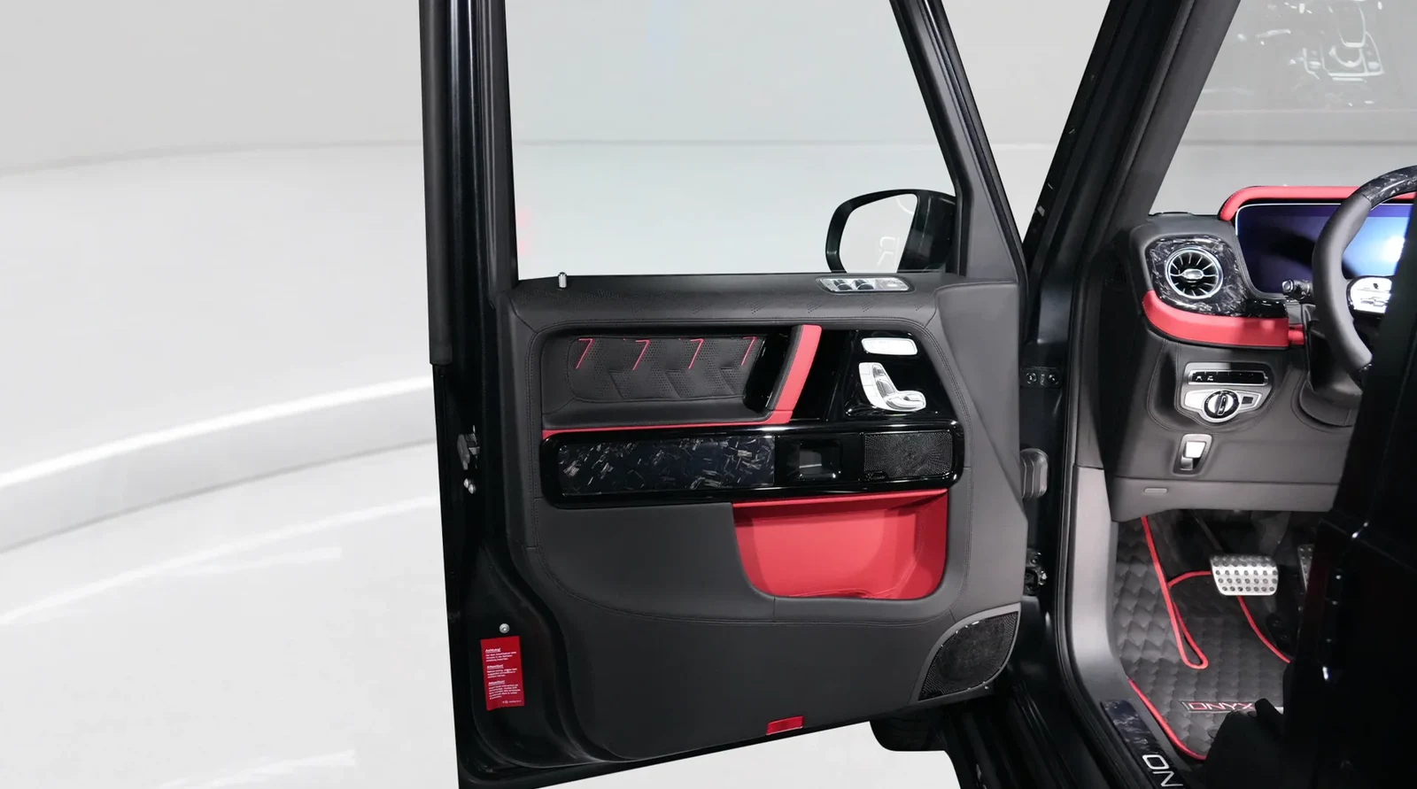2024 Mercedes-Benz G-Class G7X by Onyx Concept interior, door panel, Black