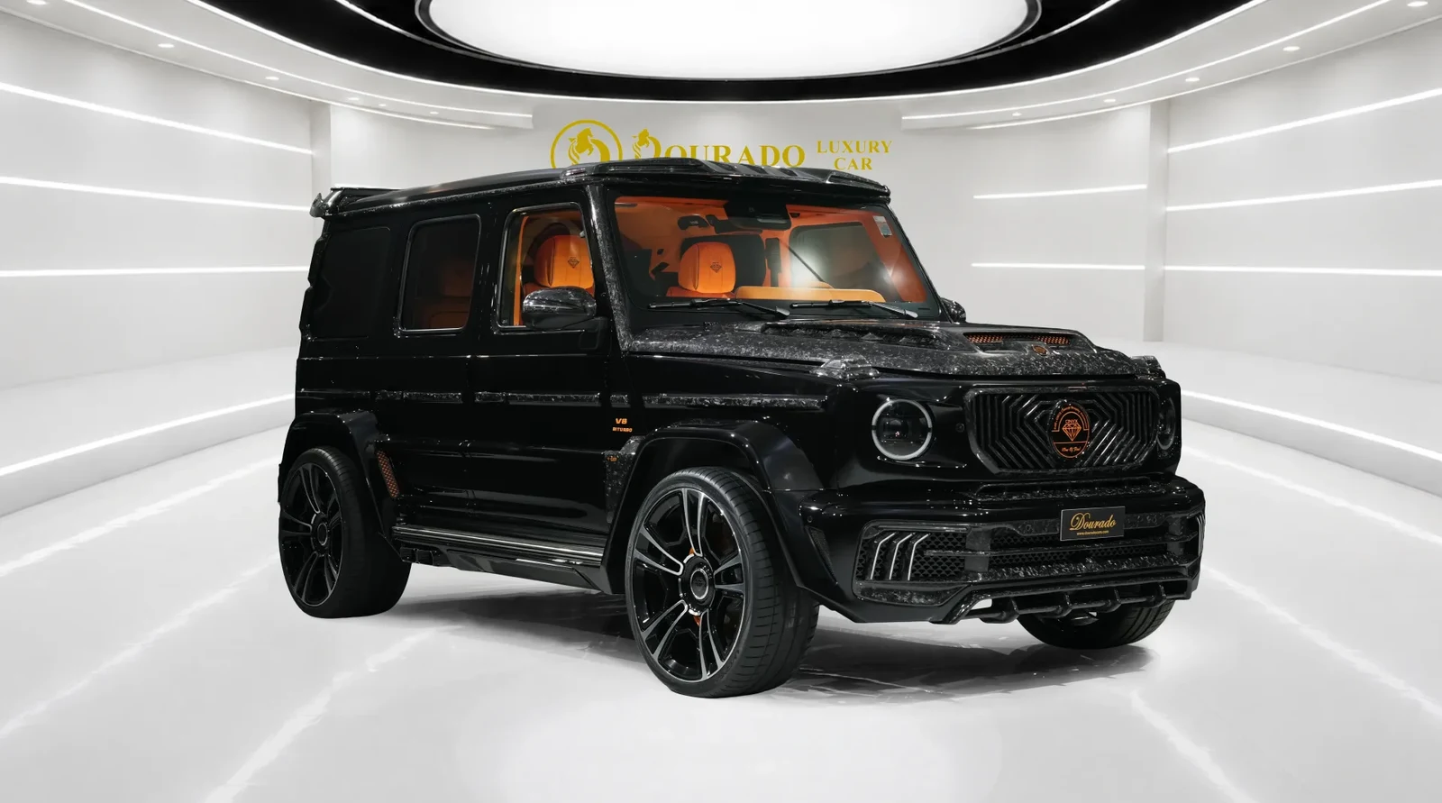 2025 Mercedes-Benz G-Class G8X Rage by Onyx Concept, Jet Black Metallic, complete car from a front three-quarter angle