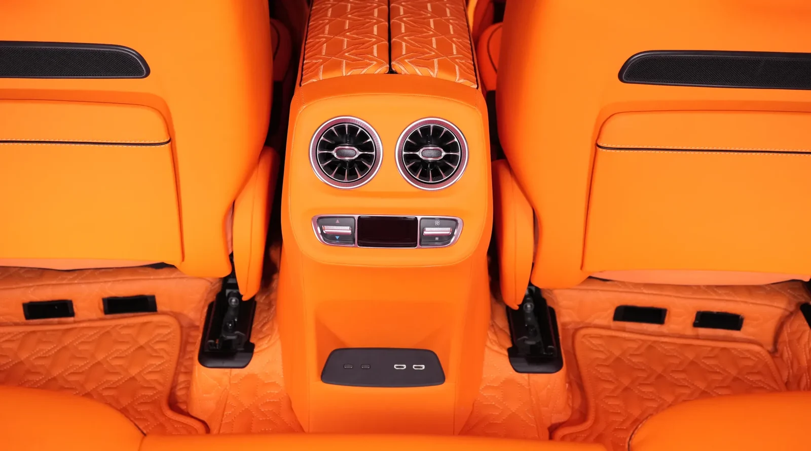 2025 Mercedes-Benz G-Class G8X Rage by Onyx Concept interior, Mandarin orange