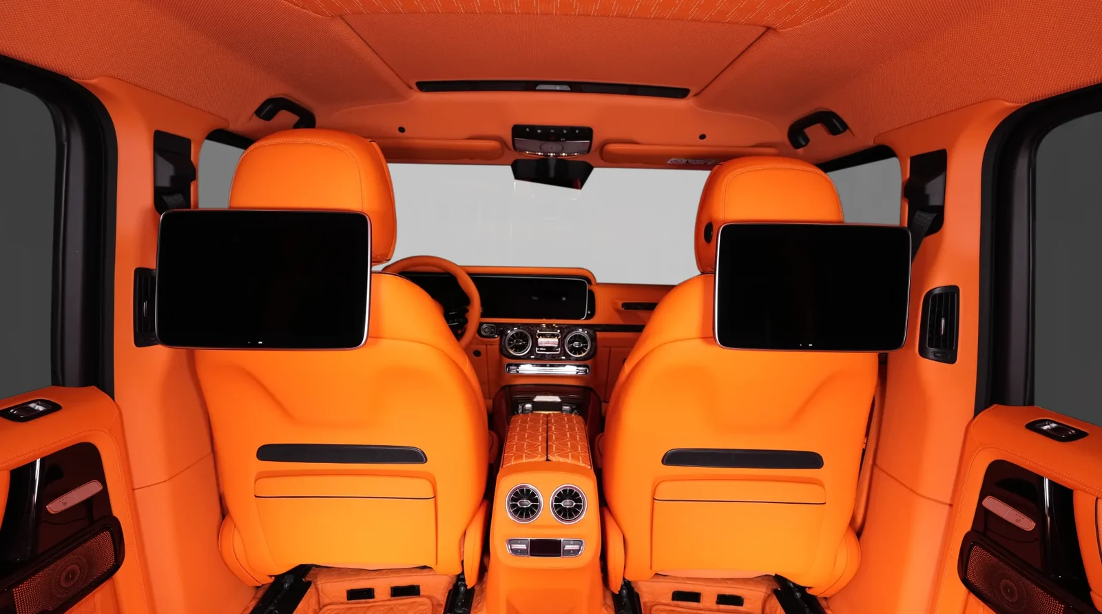 2025 Mercedes-Benz G-Class G8X Rage by Onyx Concept interior, seats, Mandarin orange