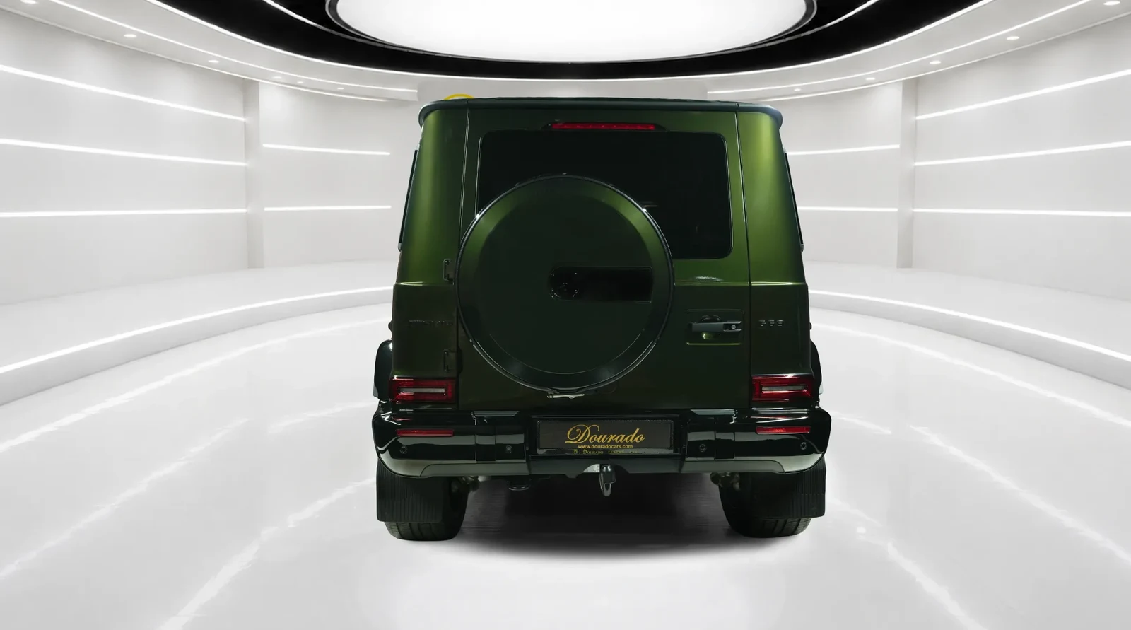 2023 Mercedes-AMG G 63, rear three-quarter view, Olive Green