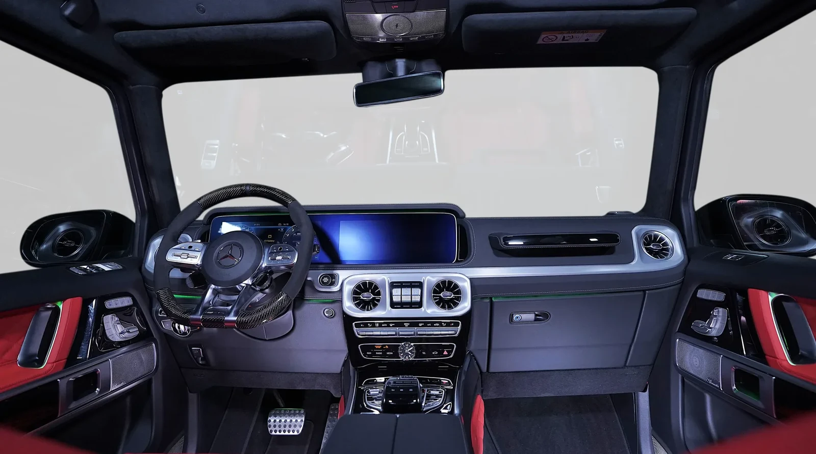 2023 Mercedes-AMG G 63 interior, dashboard, Red