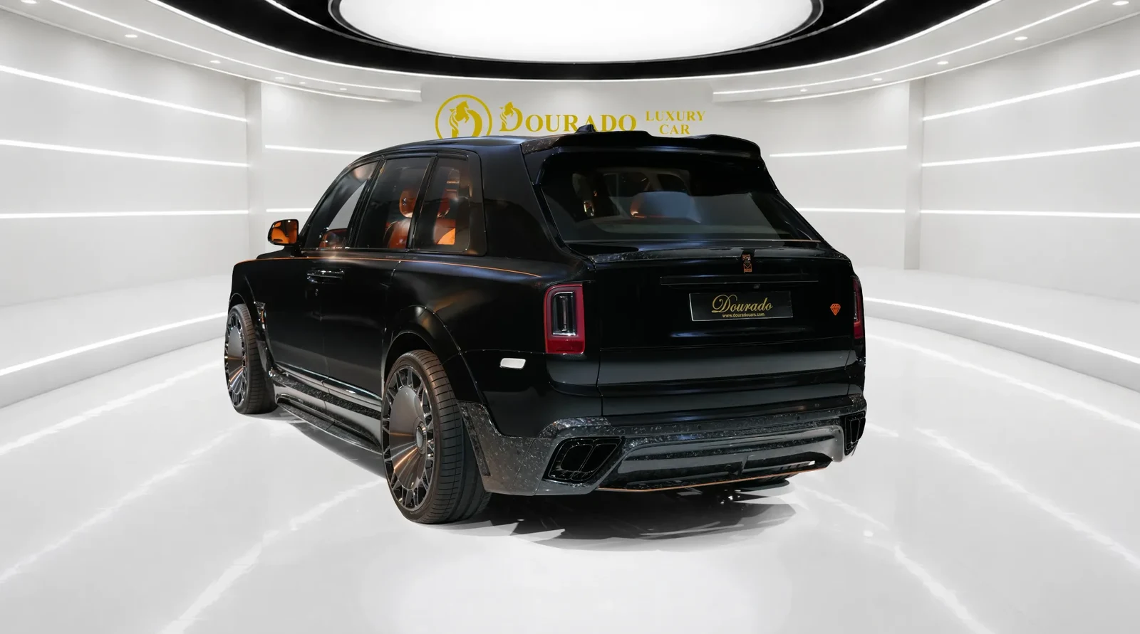2024 Rolls-Royce Cullinan by Onyx Concept, rear three-quarter view, Diamond Black