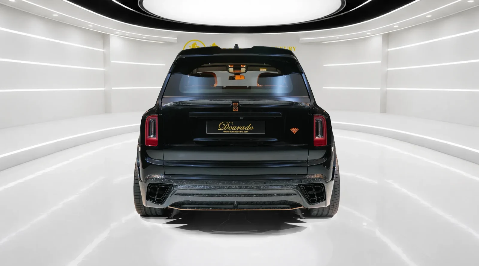 2024 Rolls-Royce Cullinan by Onyx Concept, rear three-quarter view, Diamond Black