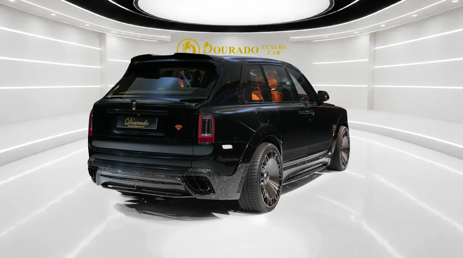 2024 Rolls-Royce Cullinan by Onyx Concept, rear three-quarter view, Diamond Black