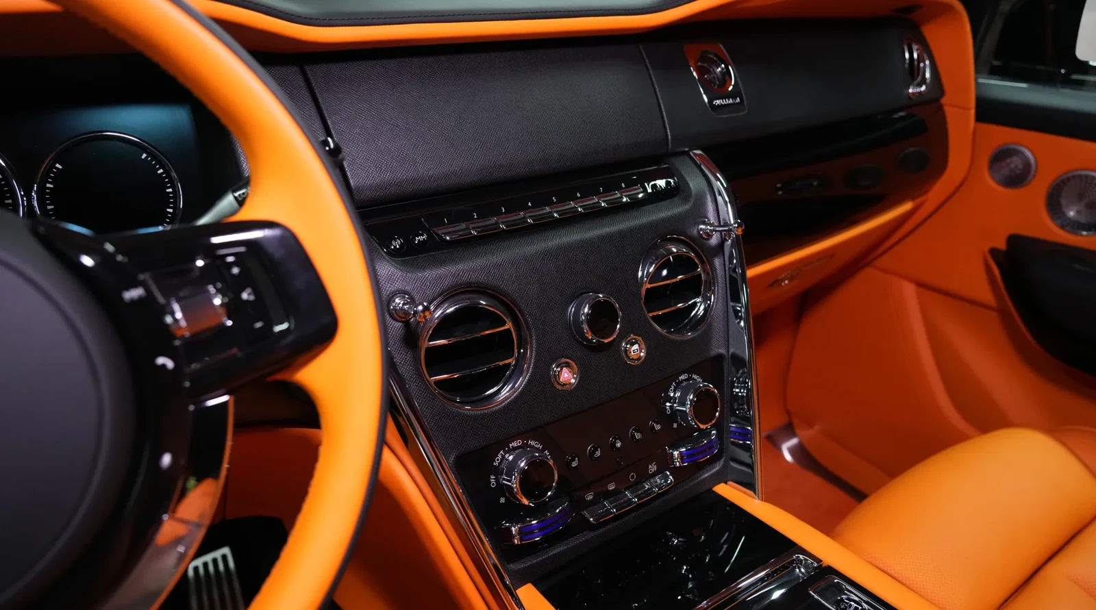 2024 Rolls-Royce Cullinan by Onyx Concept interior, Orange