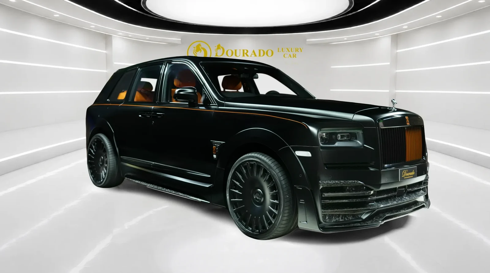 2024 Rolls-Royce Cullinan by Onyx Concept, Black Satin Finish, complete car from a front three-quarter angle