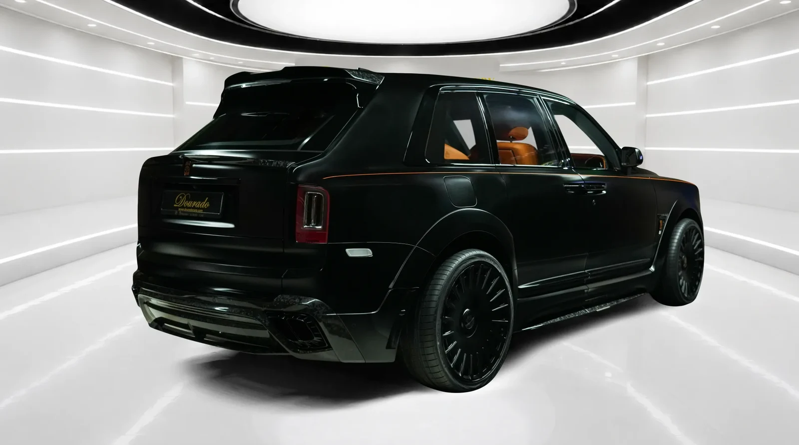 2024 Rolls-Royce Cullinan by Onyx Concept, rear three-quarter view, Black Satin Finish