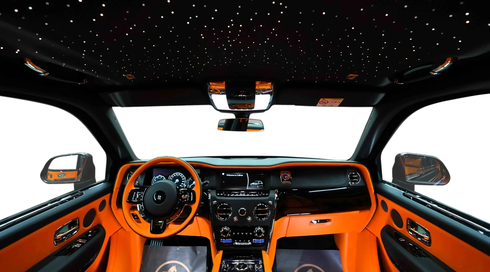 2024 Rolls-Royce Cullinan by Onyx Concept interior, dashboard, Mandarin Orange