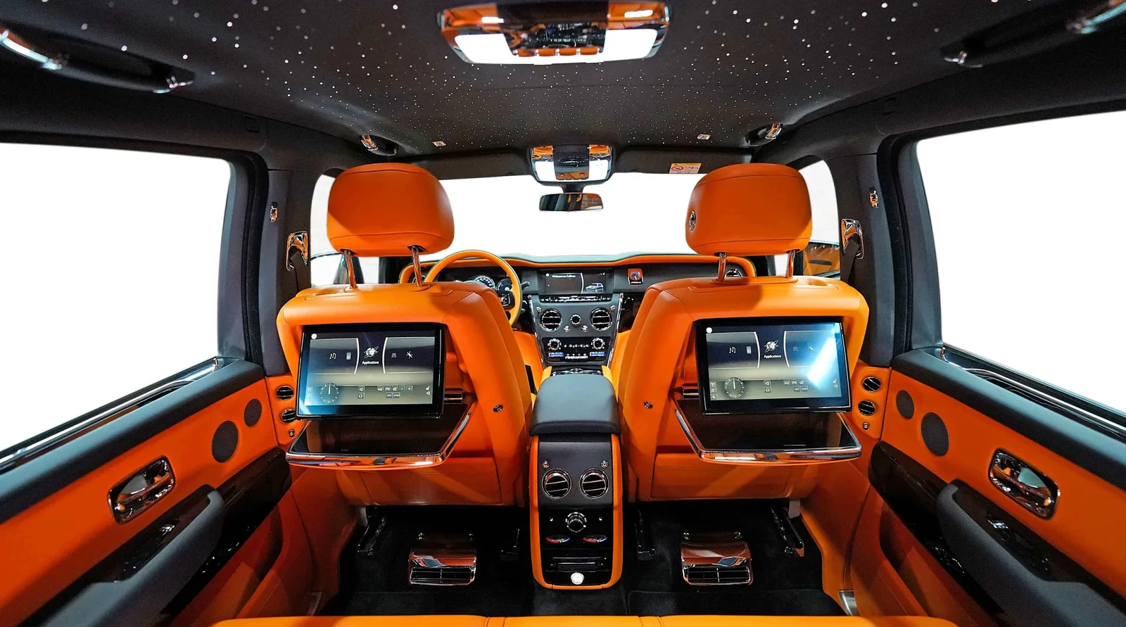 2024 Rolls-Royce Cullinan by Onyx Concept interior, seats, Mandarin Orange